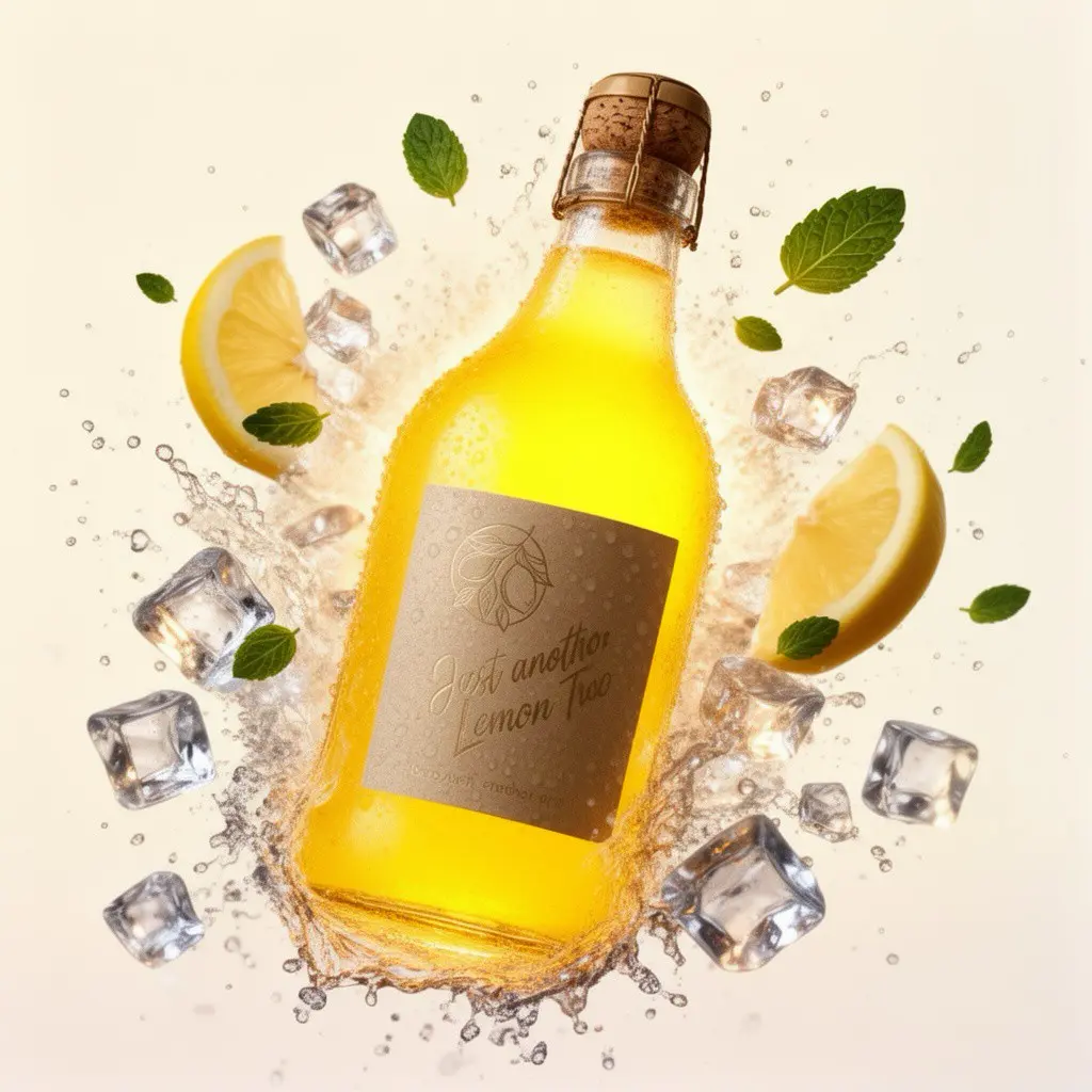 Garrafa de elixir botânico Respiração de limão siciliano com hortelã Just Another Lemon Tree